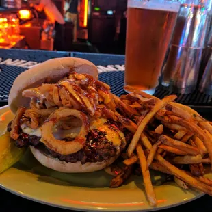 BBQ Ranch burger cooked to order.