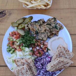 Chicken Pargiot plate with french fries