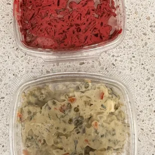 Beet salad and Stolichny