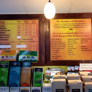 menus and prices