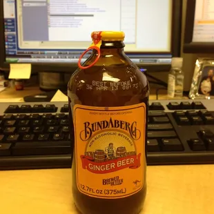 a bottle of bunburg ginger beer