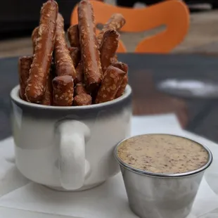 Hard pretzels &amp; strong mustard