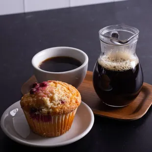 Hammerhand Coffee Liberty, MO 
 Cranberry Orange Muffin and Pour Over