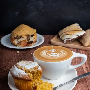 Hammerhand Coffee Liberty, MO 
 Hot Spiced Pumpkin Latte and Pastries
