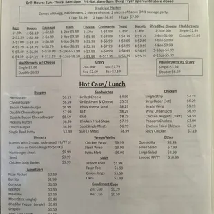 5/24 menu