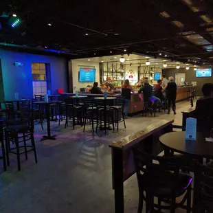 More seating in the back and the bar area.