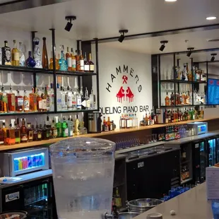 The bar, very well stocked.