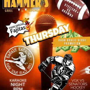 Good vibes, great food, and even better company--only at Hammer&apos;s Grill &amp; Bar!