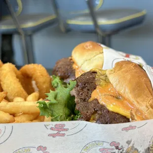 Double Smash Burger with cheese