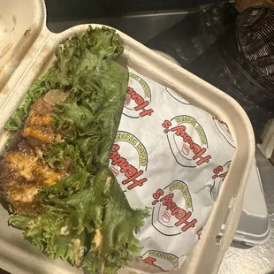 Double smash burger protein style