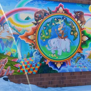 Mural by front door