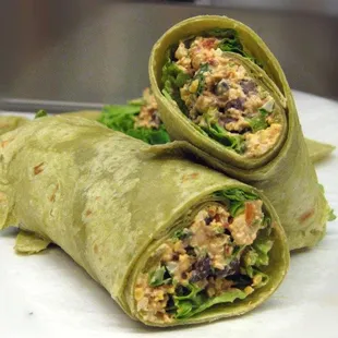 two wraps on a plate