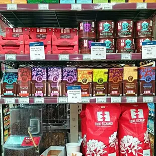 a variety of food items