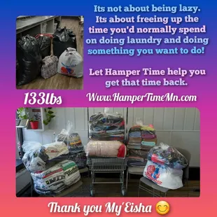 www.HamperTimeMN.com Self Service Laundromat Wash &amp; Fold Pick-up &amp; Delivery Service Hamper Time 890 Payne Ave St Paul, MN 55130