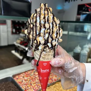 Cookie Dough King Sundae Cone