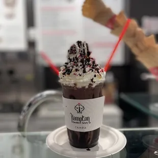 Peppermint chocolate brownie shake,,, wow just wow!