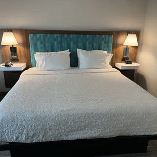 King sized bed.