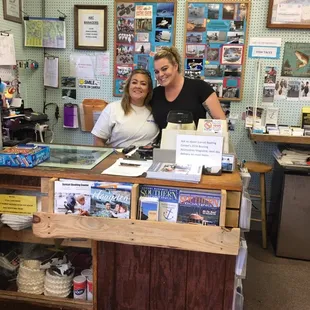 Jessica our Office Manger and Lyndsey our Store Clerk and Dock Hand.