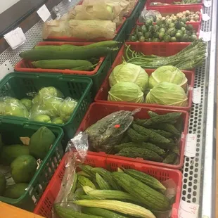 Some of the veggie choices.
