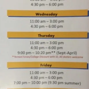 other side of flyer they changed monday that&apos;s why it&apos;s crossed