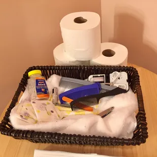 Nice touch in the bathroom.