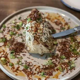 Roasted Cabbage - celery root remoulade, green onion &amp; smoked oil