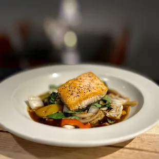 Atlantic Salmon with Chinese Black Bean Sauce