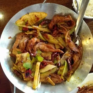 Pork Intestine Hot Pot