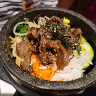 a bowl of food