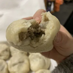 Homemade beef mandoo