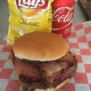 Brisket sandwich combo!