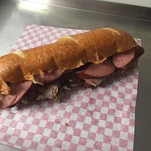 Big Han po boy sandwich