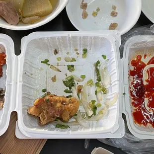 Half of the food is just bone and fat