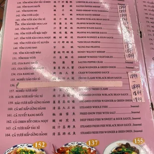 menu, sushi and sashimi