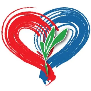 a red, white, and blue heart