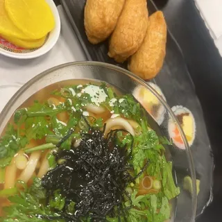 Udon and 4 Pieces Inari Sushi Combo