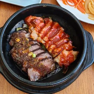 a variety of dishes on a table