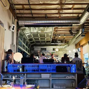 Open kitchen and bar