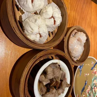 BBQ bao, ribs and dumpling