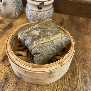 A 14. Sticky Rice Wrapped in Lotus Leaves