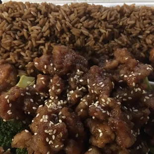 Sesame chicken combo