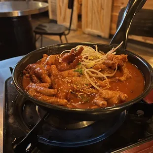 a bowl of food on a table