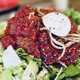 Bibim nangmyun - spicy cold buckwheat noodles