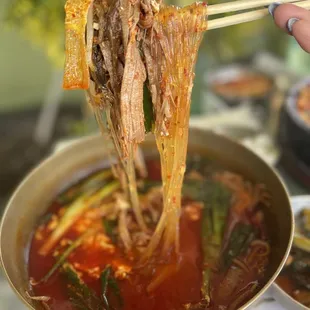 Spicy been noodle soup