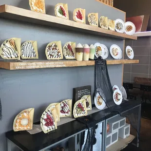 a display of handmade plates