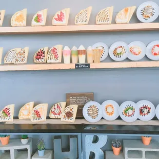 a variety of desserts