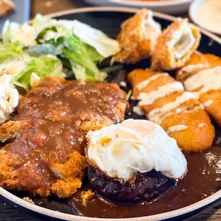 a plate of food on a table