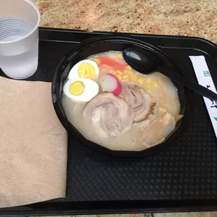 They have Tonkotsu ramen! Your choice of pork belly/chicken. 7.99 + tax