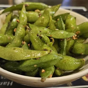 Garlic edamame