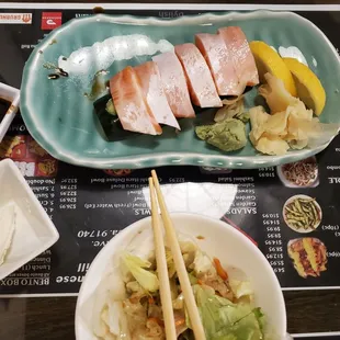 Salmon sashimi
